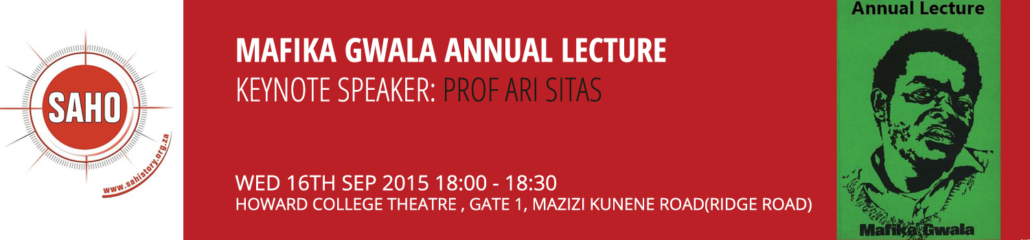Mafika Gwala Annual Lecture: Ari Sitas as Keynote Speaker