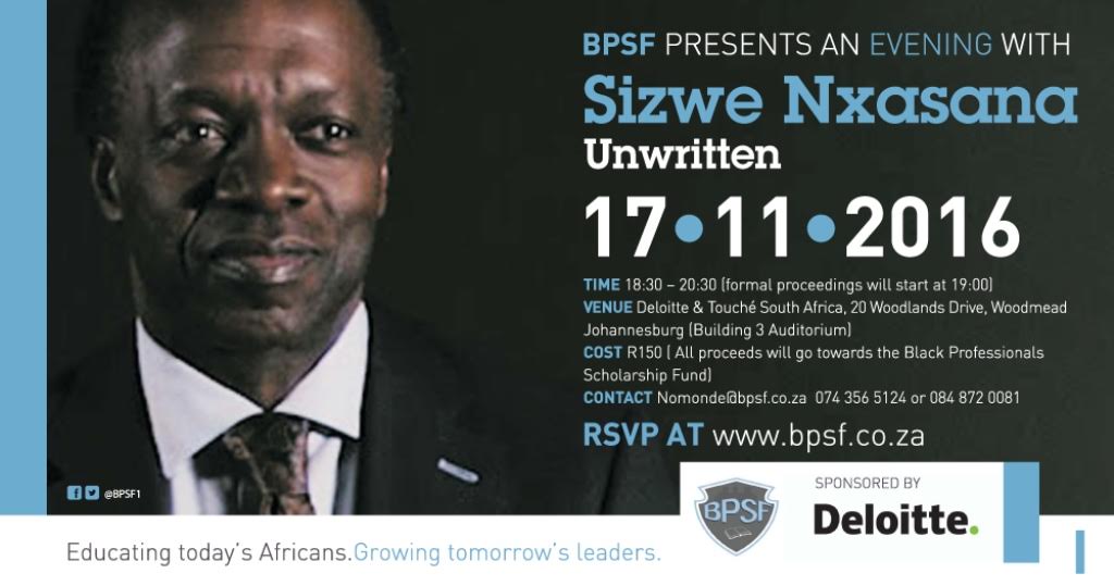 The BPSF presents  Sizwe Nxasana :  Unwritten 