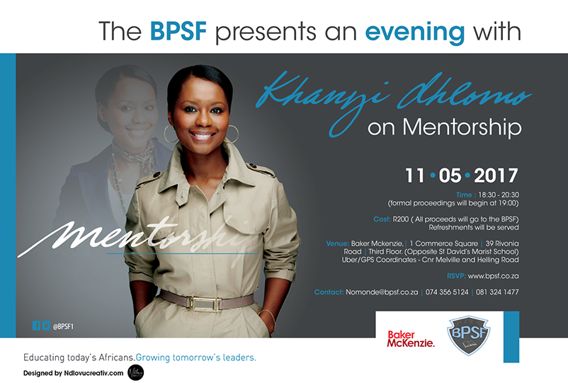 The BPSF  presents : Khanyi Dhlomo on Mentorship