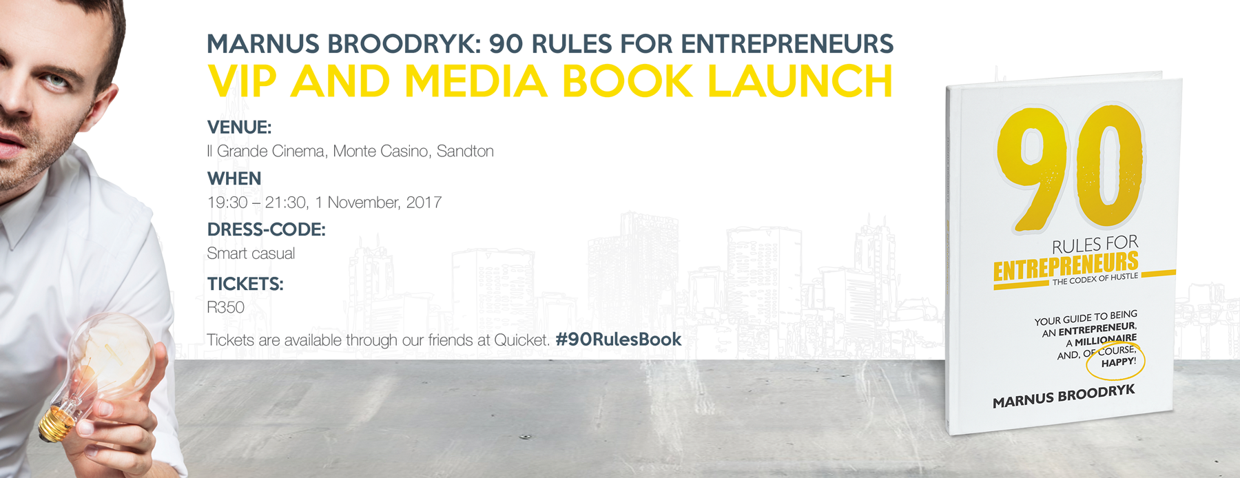 VIP/Media Book Launch - 90 Rules for Entrepreneurs by Marnus Broodryk