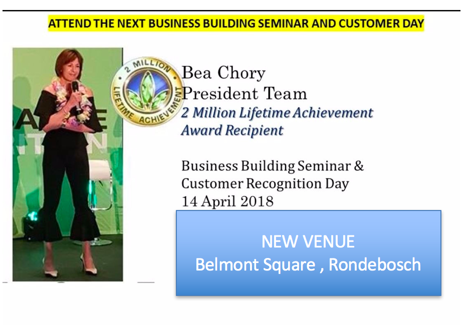 Herbalife Business Building Seminar-Cape Town (BBS)