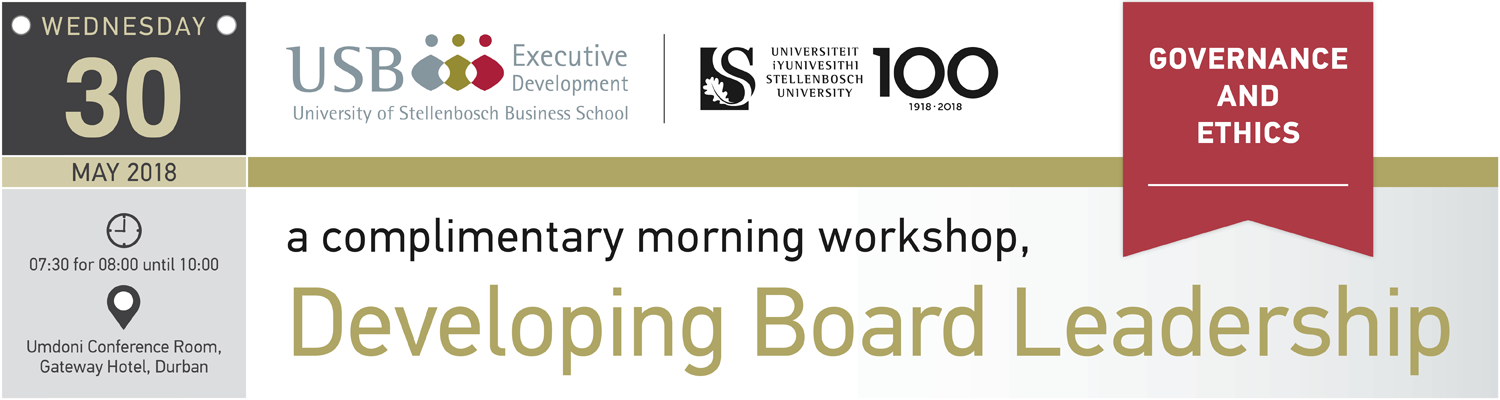 Complimentary Board Leadership Workshop, Durban