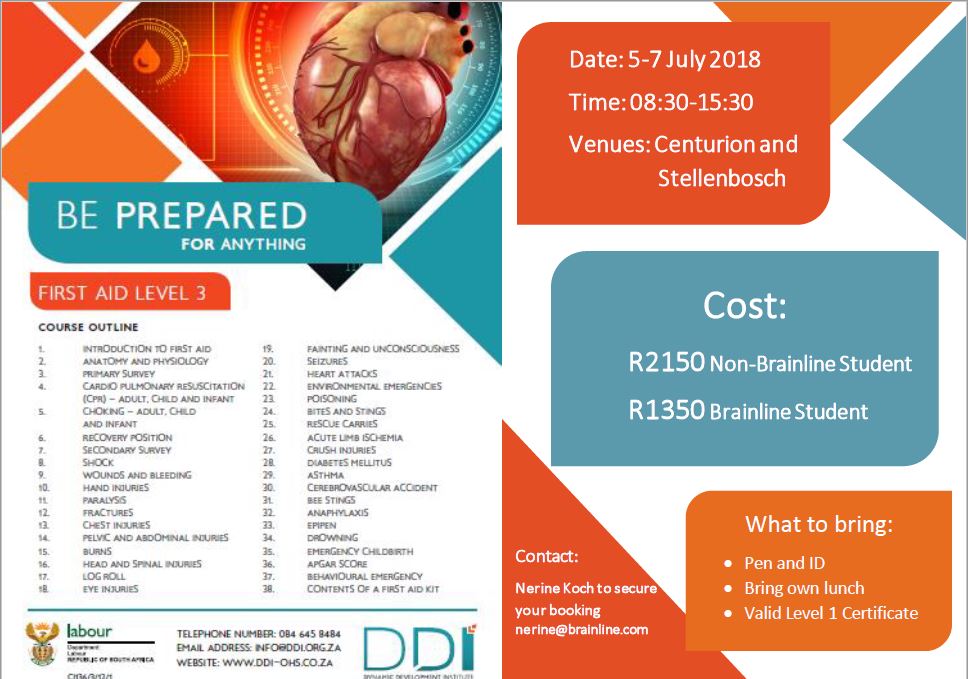 First Aid Level 2 and 3 Course - DDi Centurion