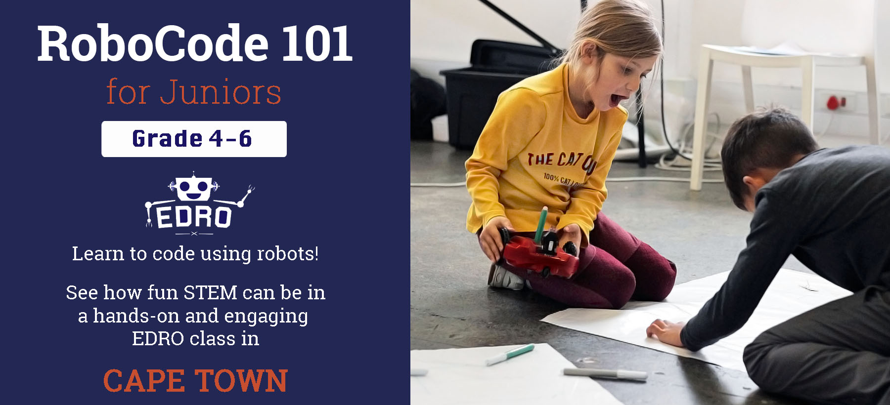 EDRO RoboCode Workshop for Juniors (Grade 4 to 6) - Cape Town - Oct (Module 1)