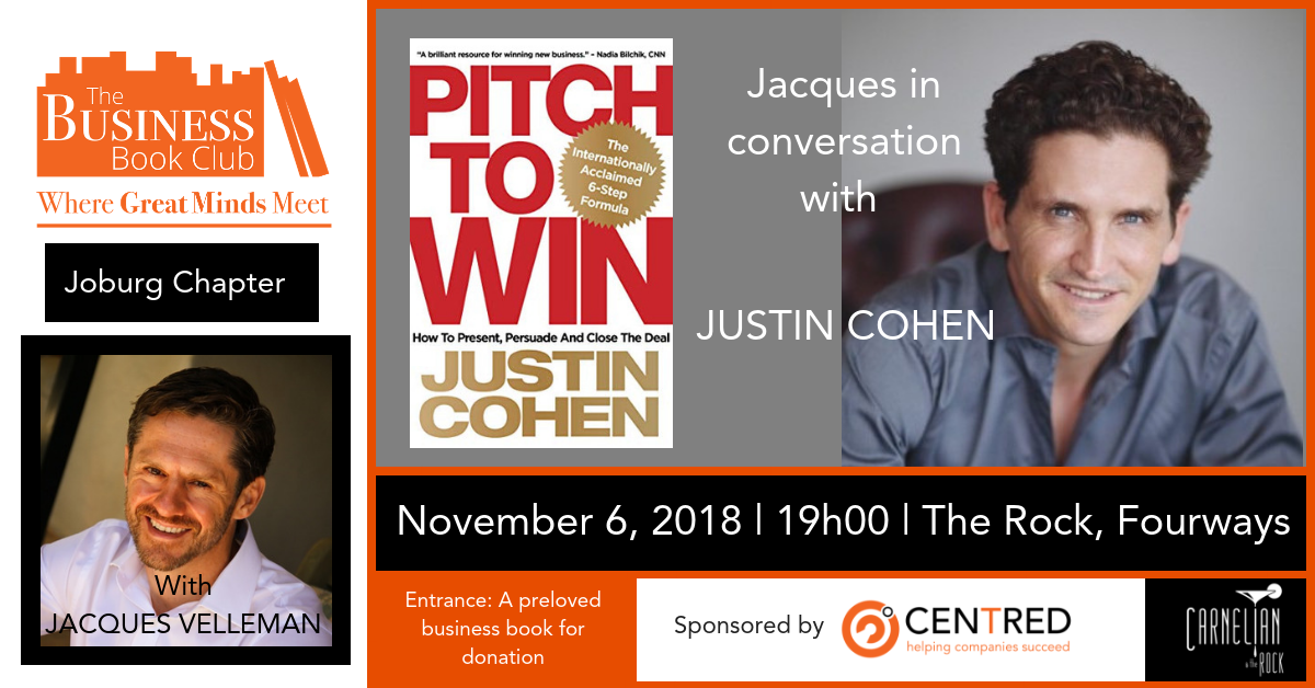 The Business Book Club presents: Pitch to Win with Justin Cohen