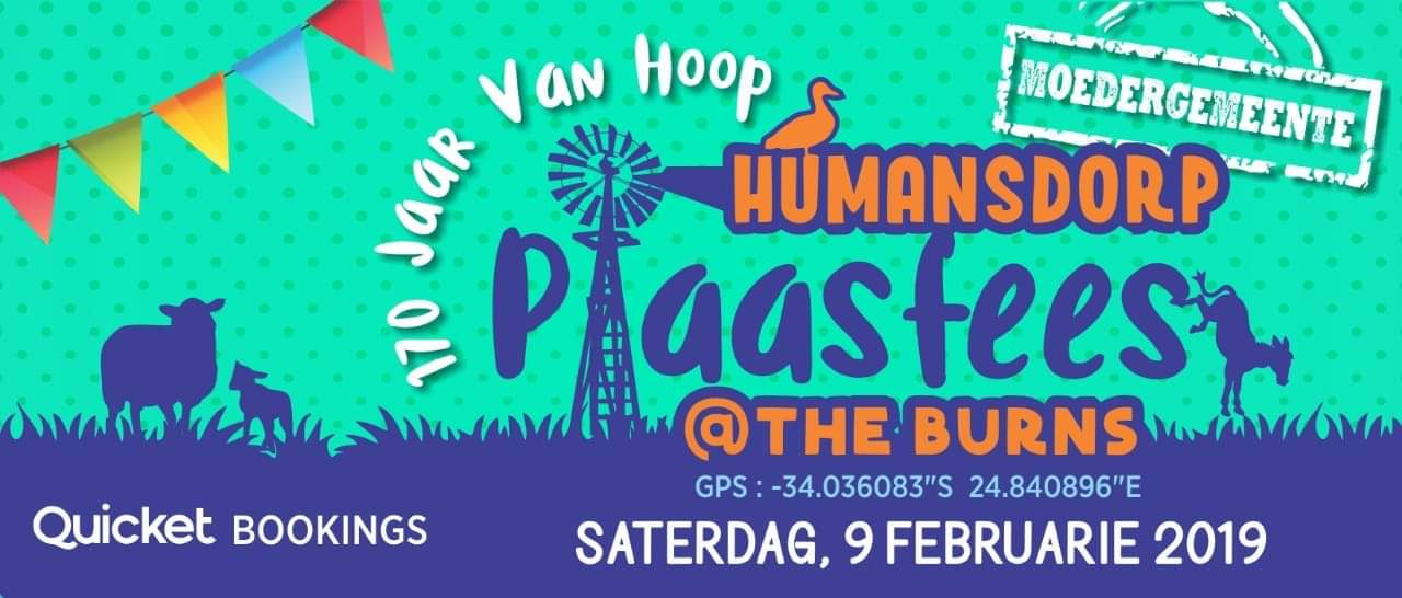 Book tickets for Humansdorp Plaasfees The Burns