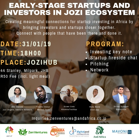 Start-up Investment Plug (pitch night) - Jozi Entrepreneurship Ecosystem