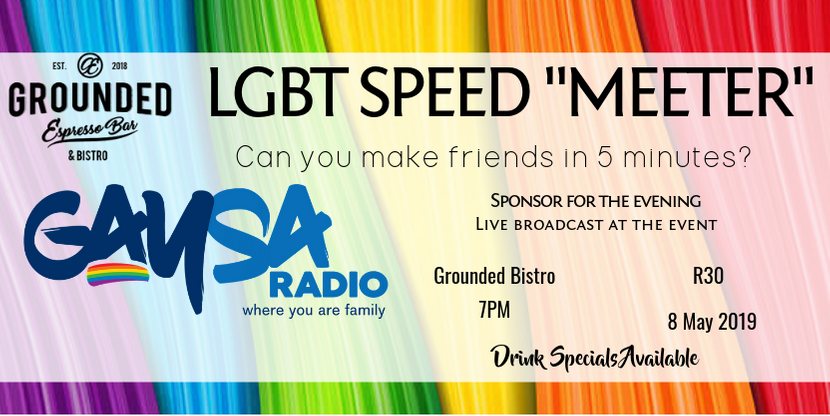 Grounded Bistro & GaySARadio Present: LGBT Speed Meeter