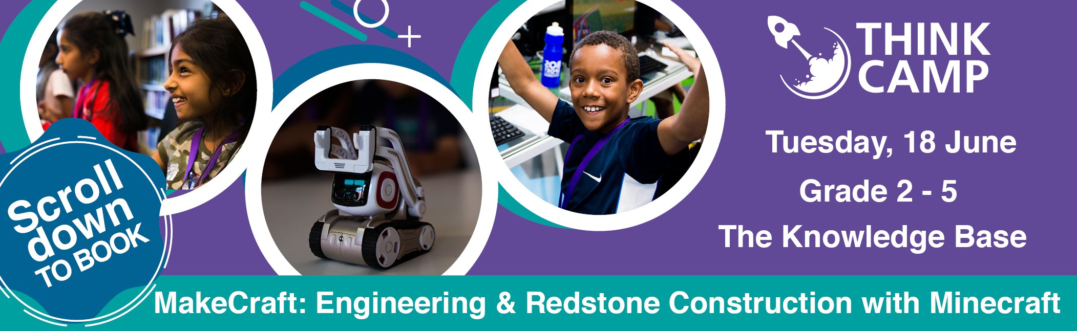 Think Camp - MakeCraft | Engineering and Redstone Construction with Minecraft | Grade 2 to Grade 5 | Tuesday, 18 June