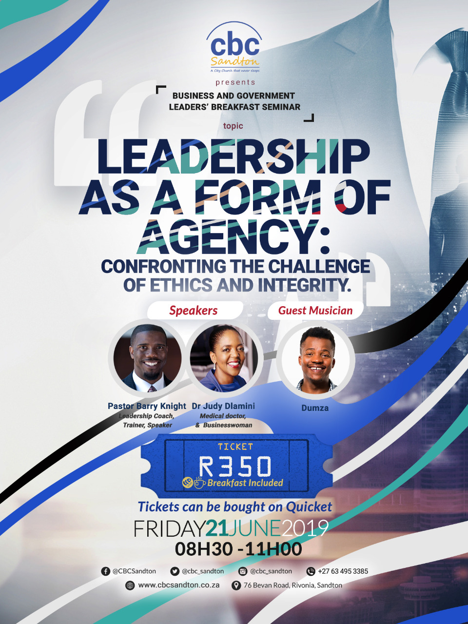 CBC Sandton Business & Government Leader's Breakfast Seminar - 21st June 2019