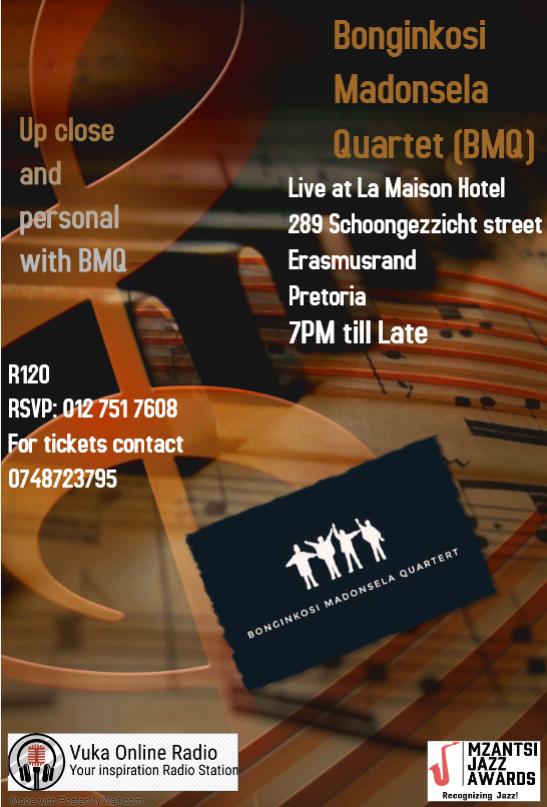 Up Close and Personal with Bonginkosi Madonsela Quartet 