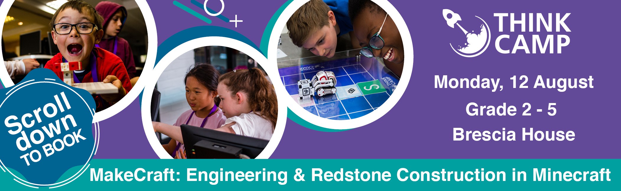 Think Camp - MakeCraft | Engineering & Redstone Construction in Minecraft | Grade 2 to Grade 5 | Monday, 12 August