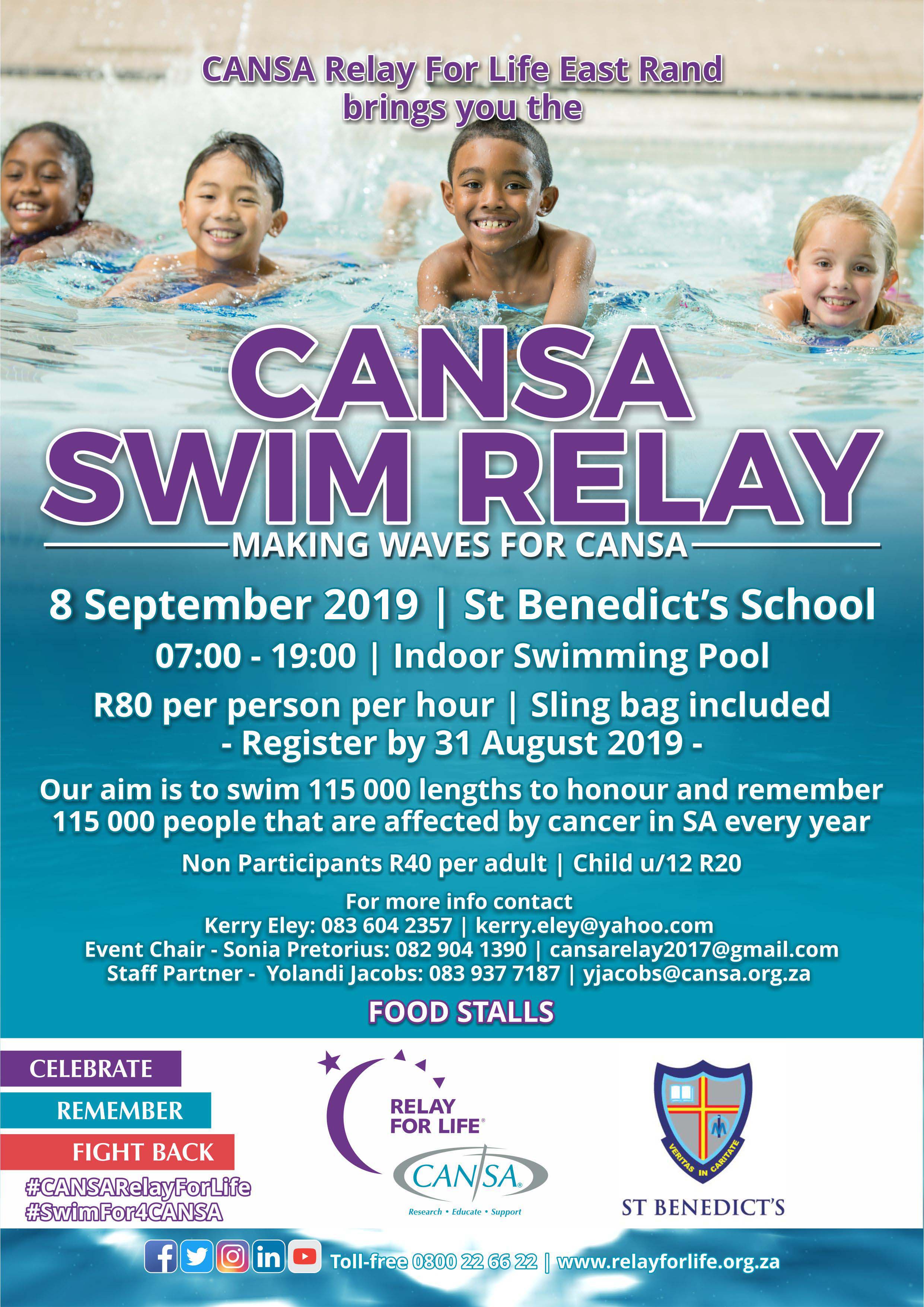 CANSA Relay For Life East Rand Swimming Event 