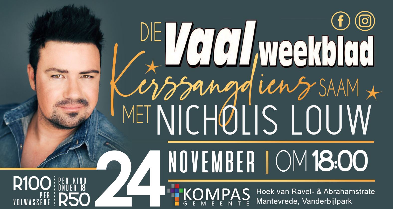 Vaalweekblad se Kerskonsert saam met Nicholis Louw