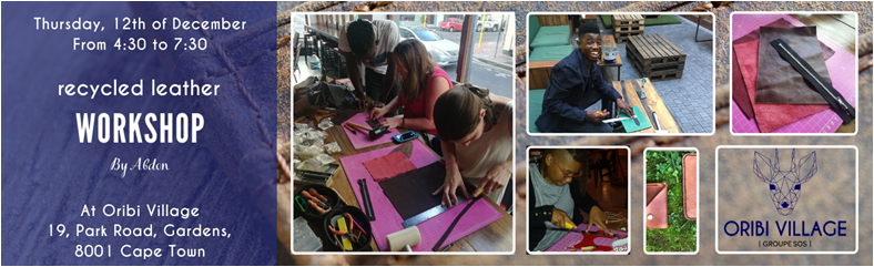 Recycled Leather Workshop at Oribi Village