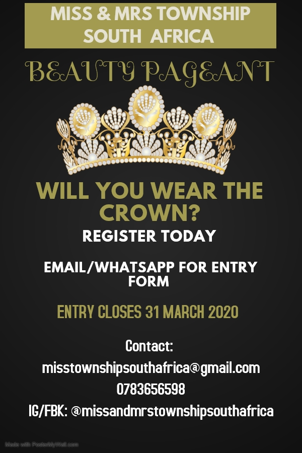 Call for Auditions Miss & Mrs Township South Africa Beauty Pageant