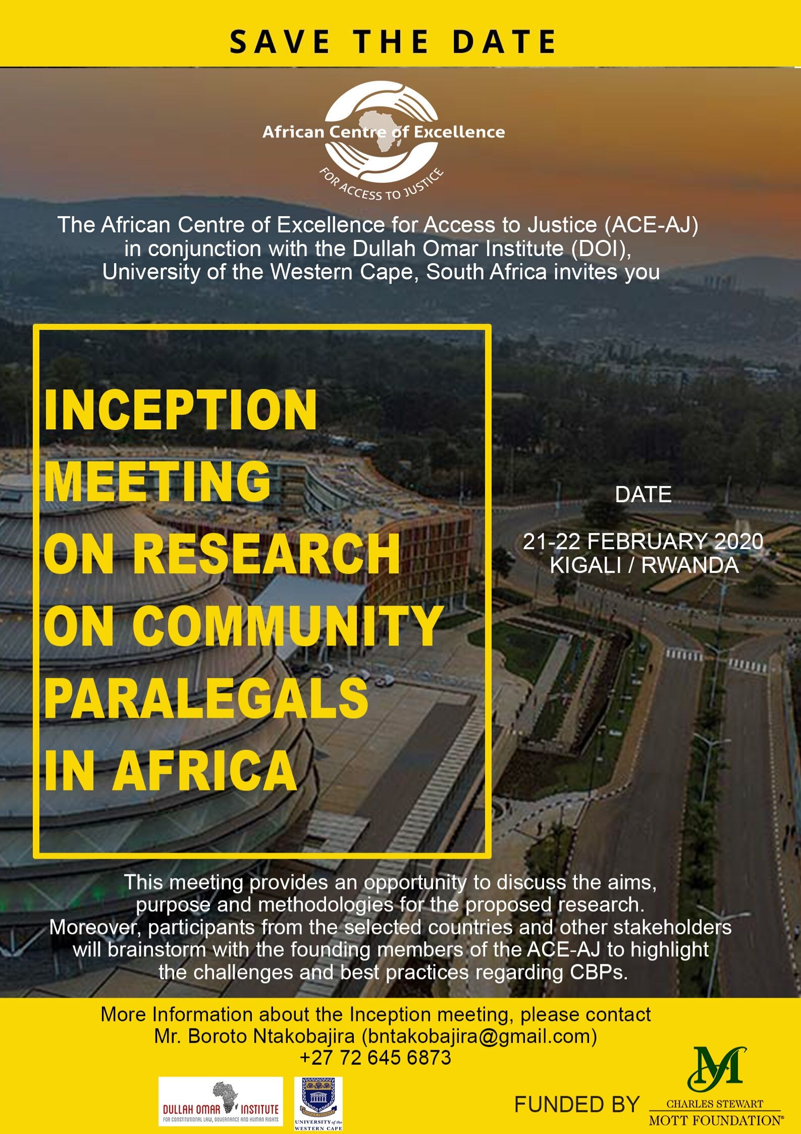 Inception meeting on Research on Community Paralegals in Africa