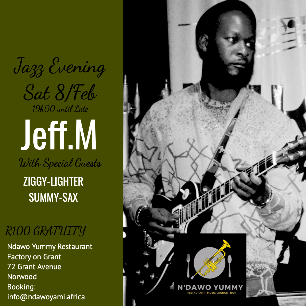 Jazz Evening with Jeff.M Featuring Ziggy-Lighter and Summy-Sax