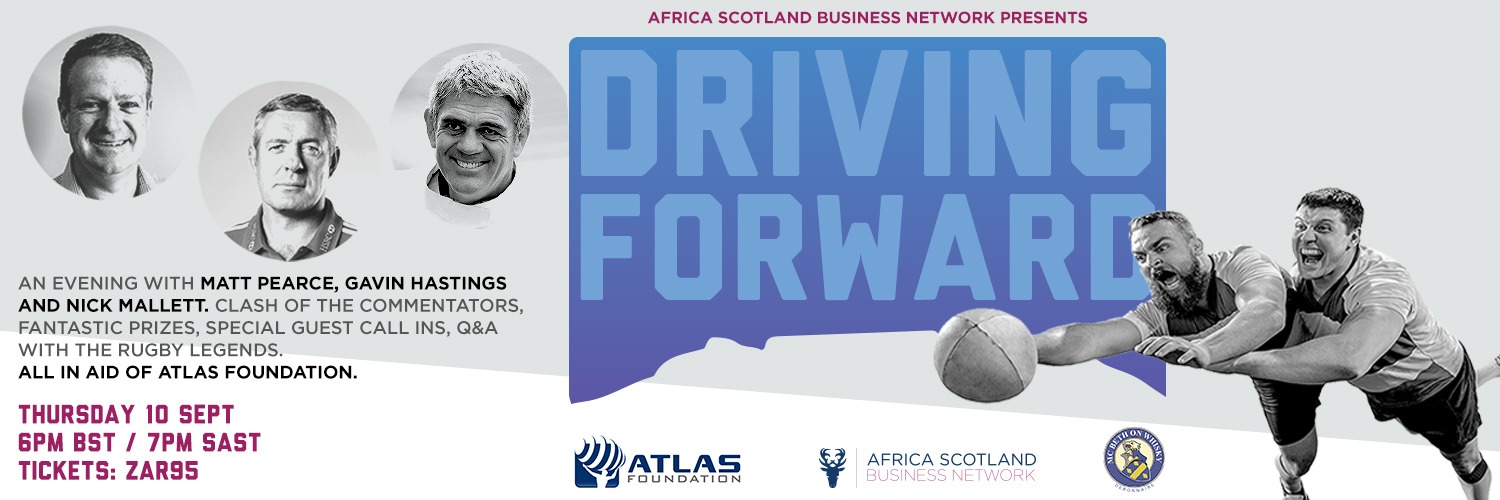 ASBN presents Driving Forward -  An evening with Gavin Hastings, Nick Mallett & Matthew Pearce in support of the Atlas Foundation