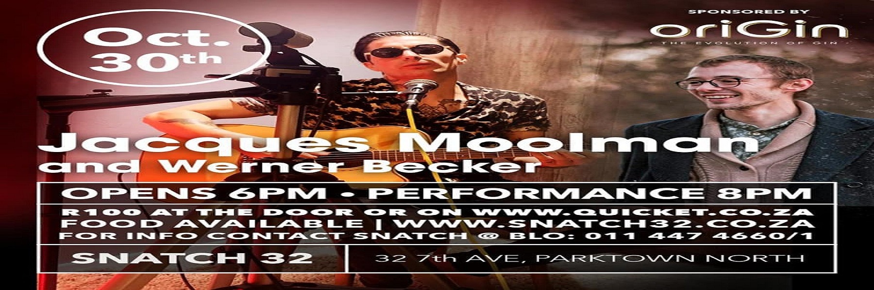 Jacques Moolman and Werner Becker live at Snatch 32