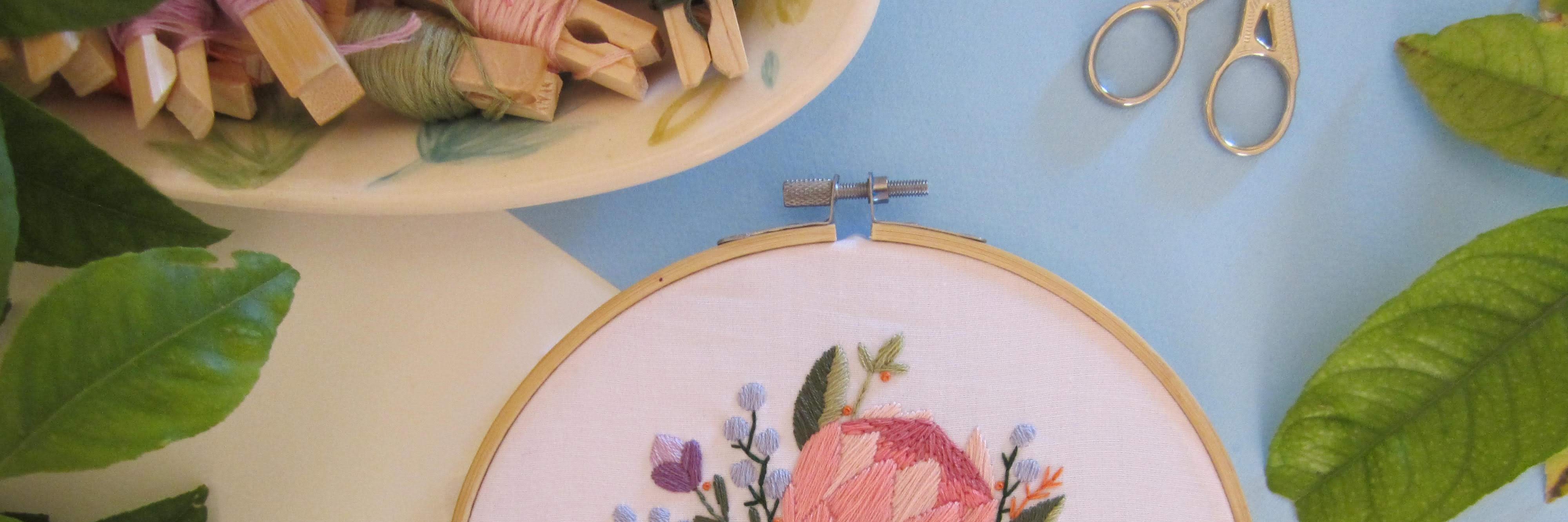 A Floral Embroidery Workshop with the Cape Town Craft Club