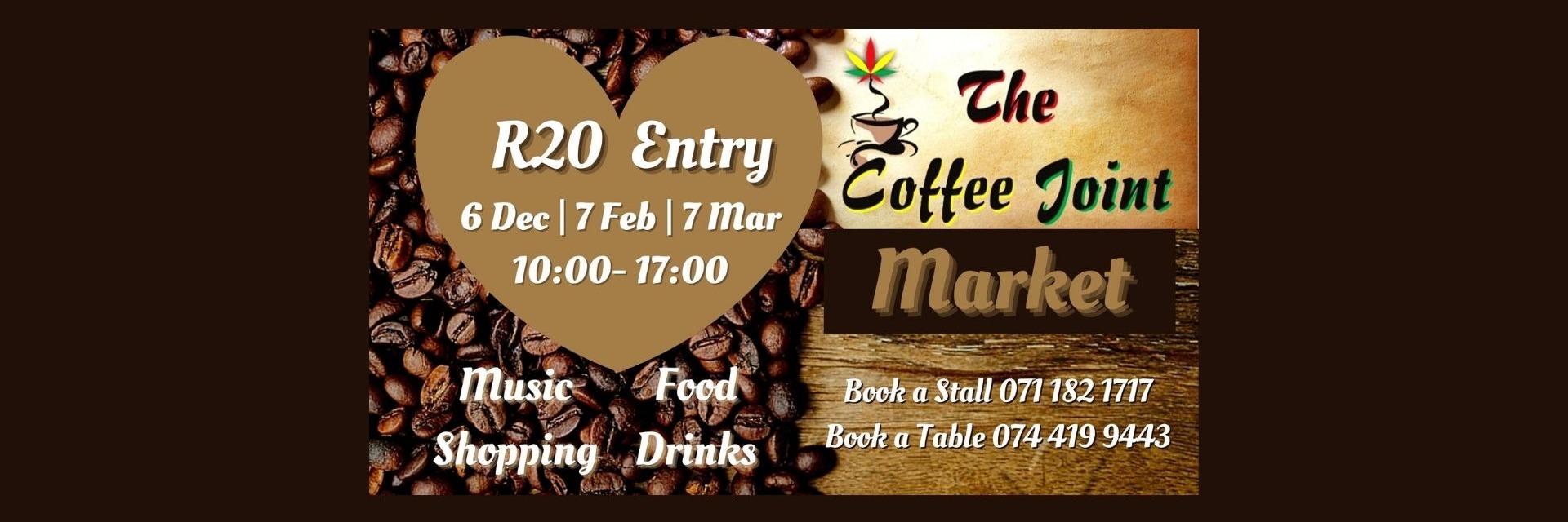 The Coffee Joint Market VENDOR TICKET 6 Dec