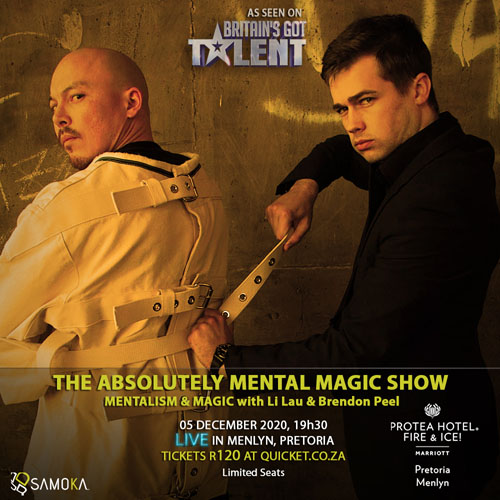 Book tickets for The Absolutely Mental Magic Show with Li Lau and Brendon Peel LIVE in Menlyn 05