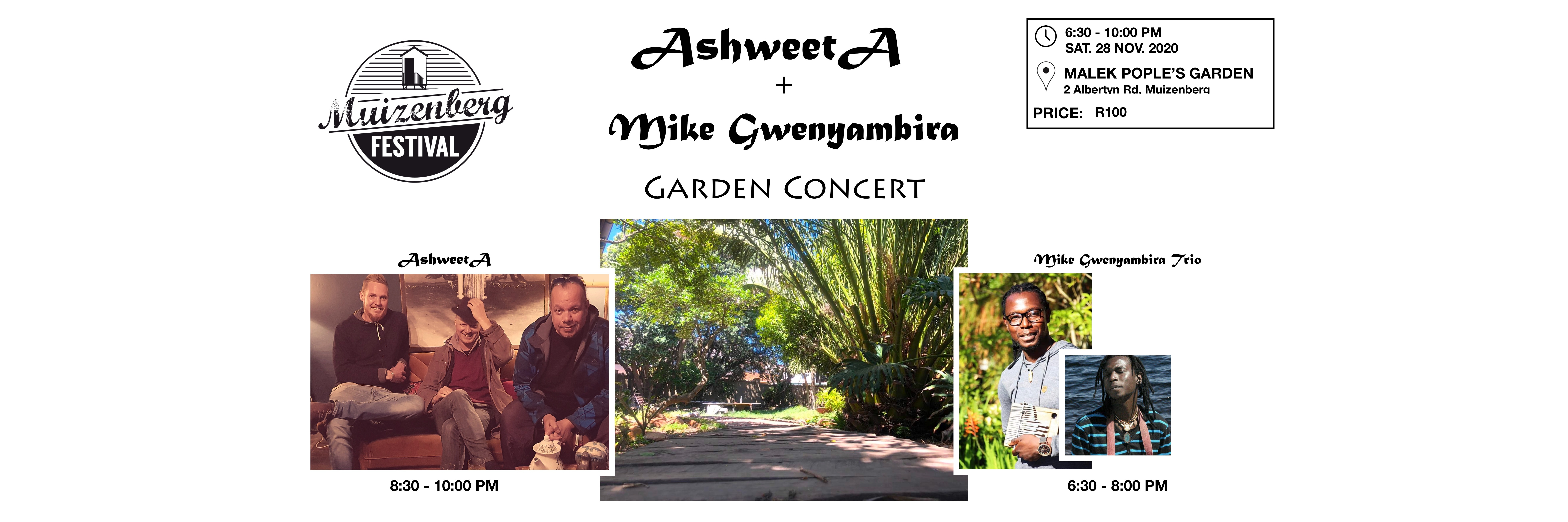 Garden Concert: AshweetA + Mike Gwenyambira Trio – a Muizenberg Festival 2020 Event