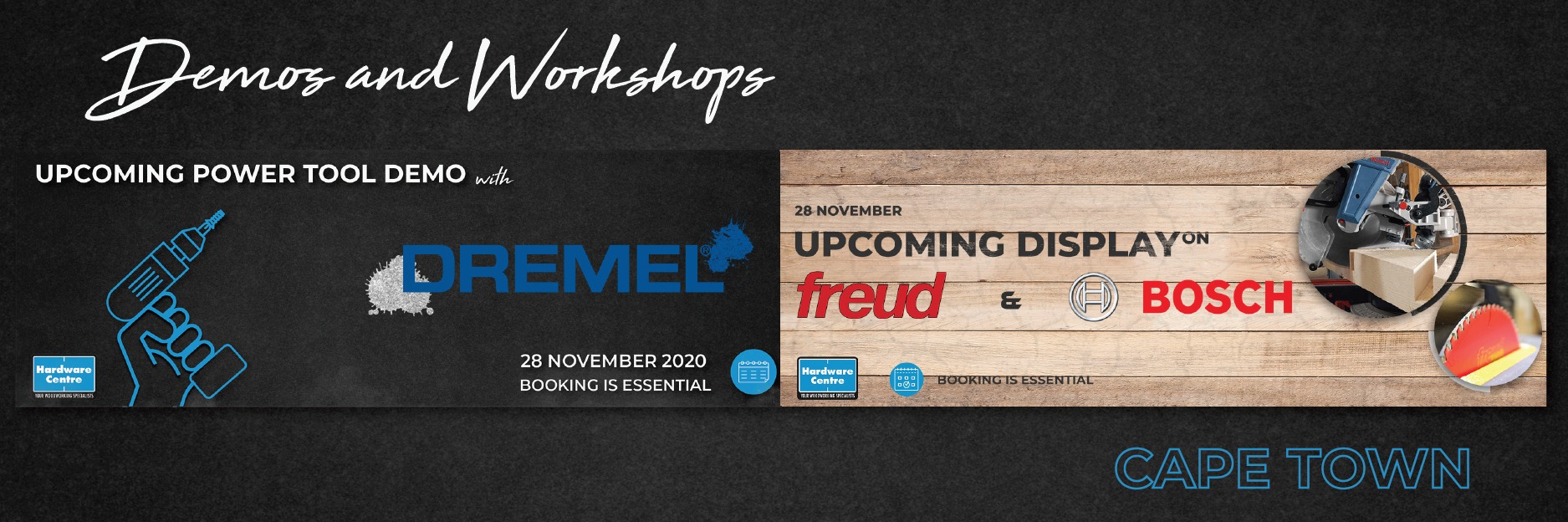 Hardware Centre Cape Town Summer Expo - Week 4: Dremel demonstrations, Freud and Bosch Displays