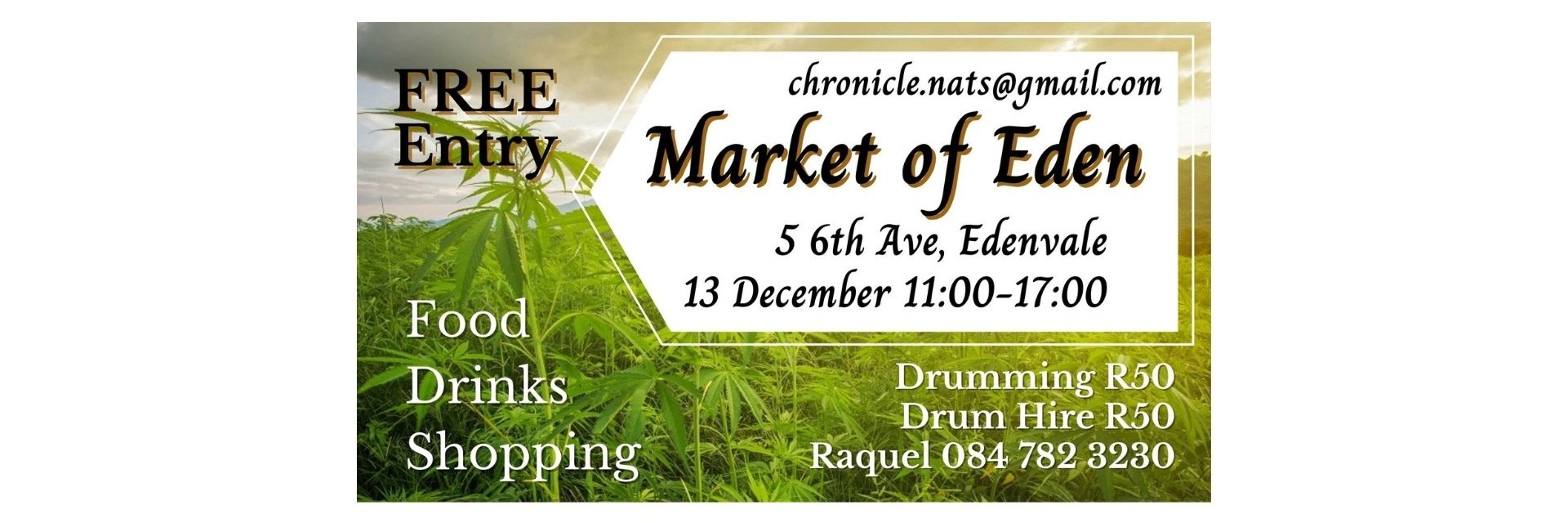 Market of Eden VENDOR TICKET 13 Dec