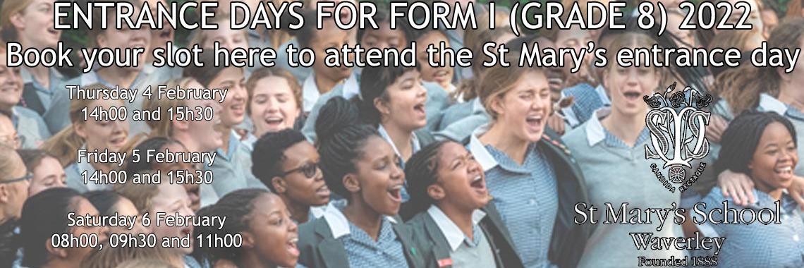 ENTRANCE DAYS FOR FORM I (GRADE 8) 2022