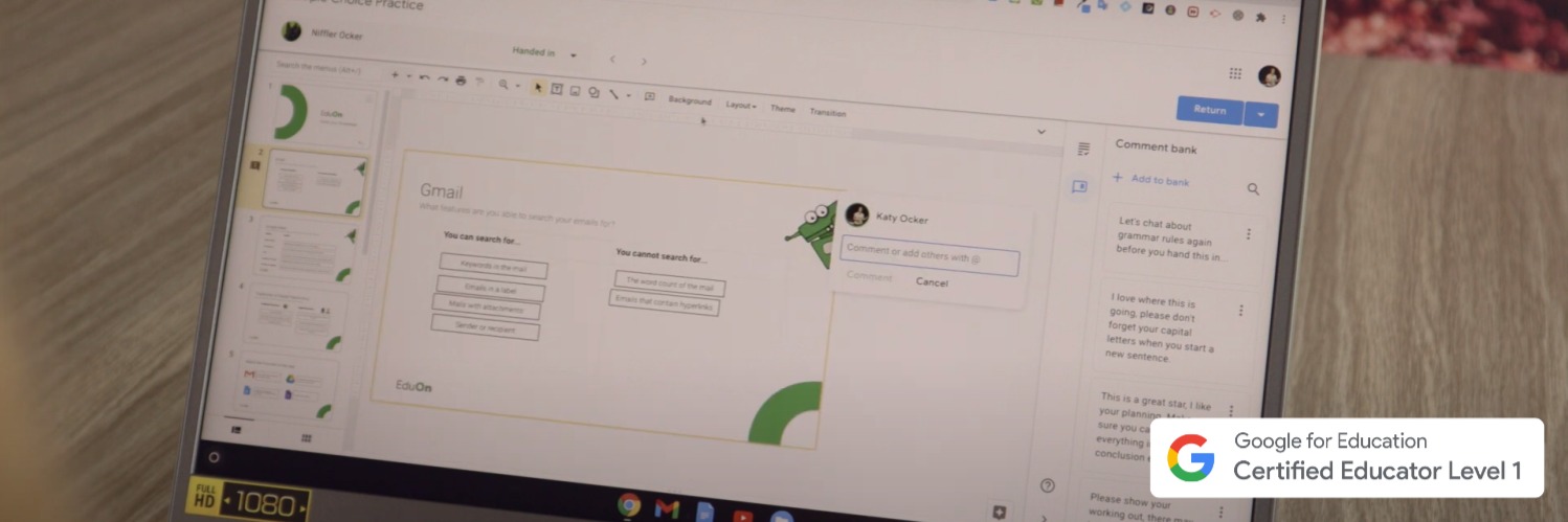 Google Certified Educator Level 1 EduOn Bootcamp