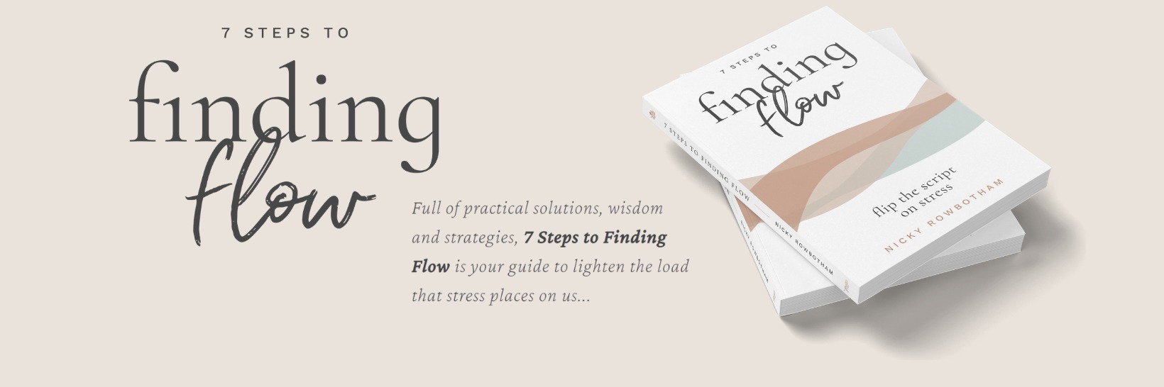 Online Book Launch: 7 Steps to Finding Flow - Flip the Script on Stress (incl Book Copy)