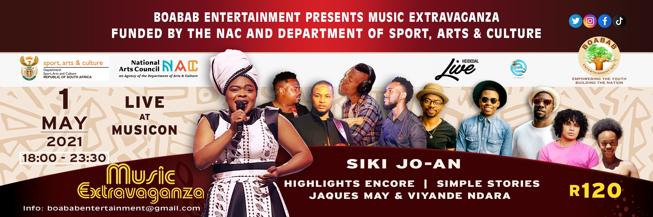 Music Extravaganza presented by Boabab Entertainment, Bloemontein
