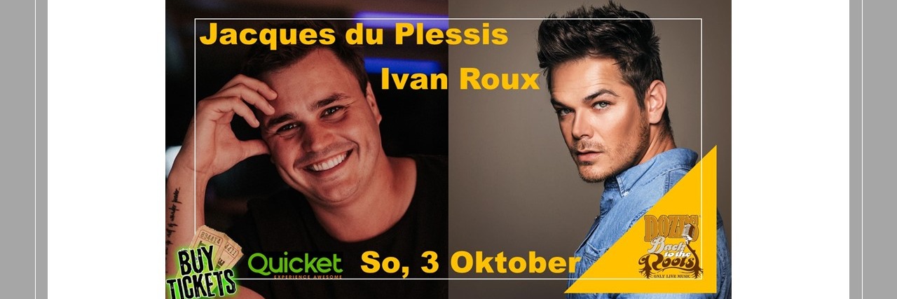 Book tickets for Ivan Roux & Jacques du Plessis & Dozi : 30 Mei : Dozi ...