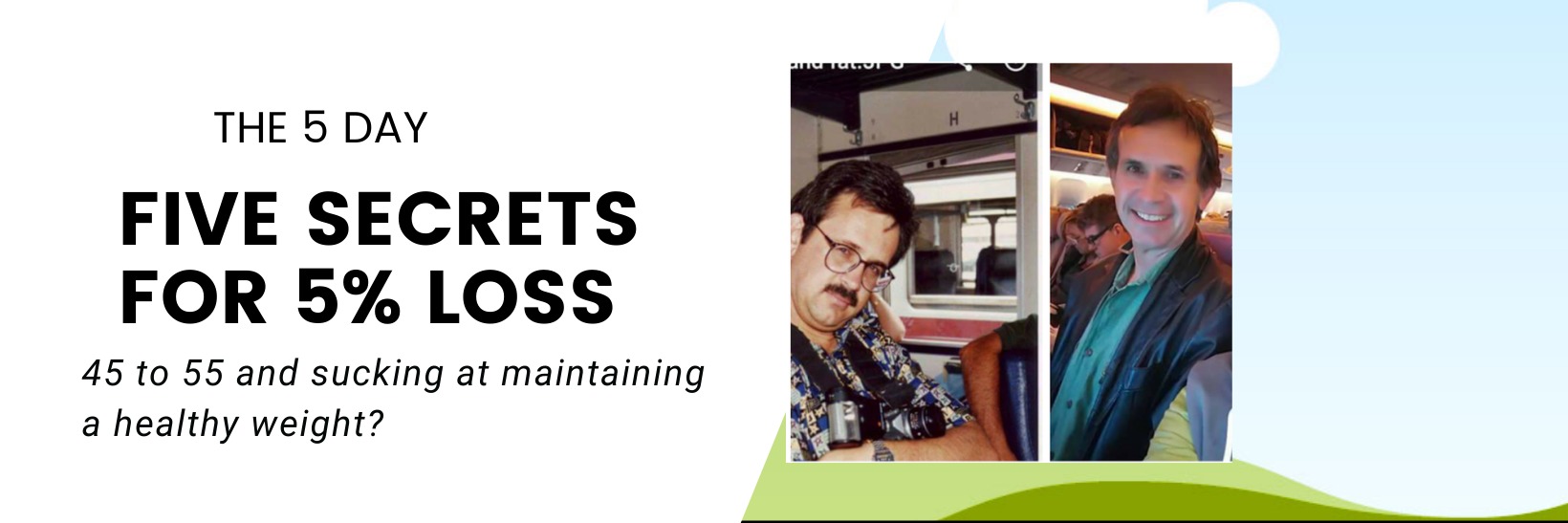 Five day free challenge to learn five secrets to lose 5% or 5kg  July 12 to July 17