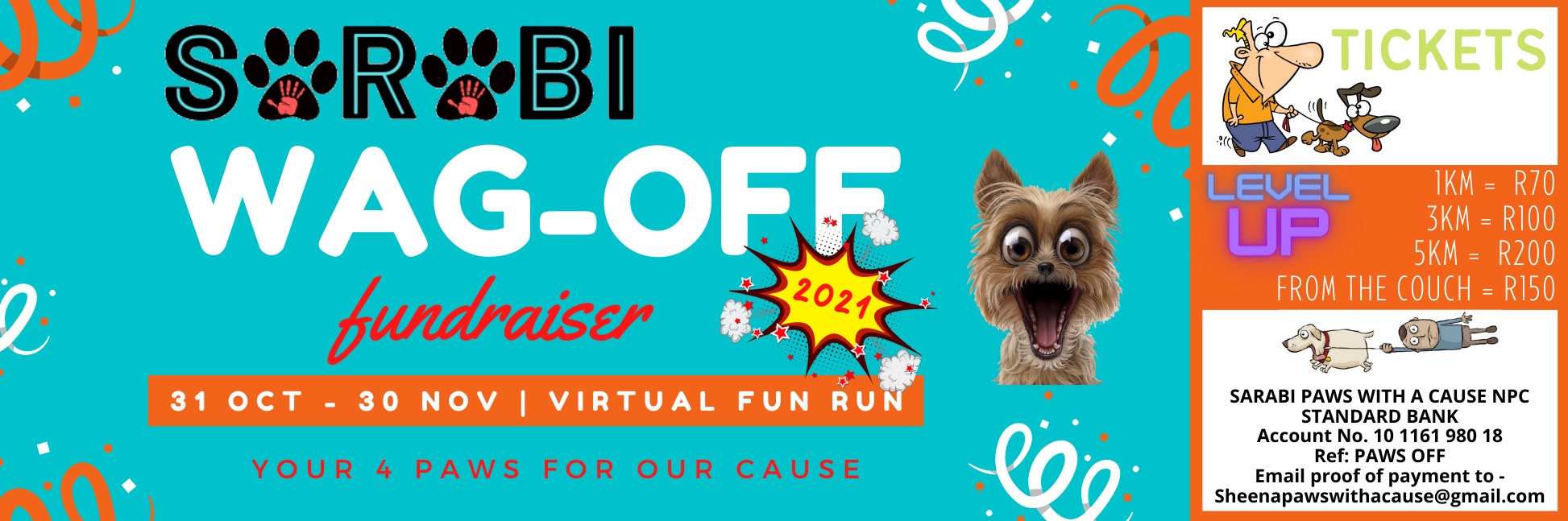 SARABI WAG-OFF VIRTUAL WALK/RUN