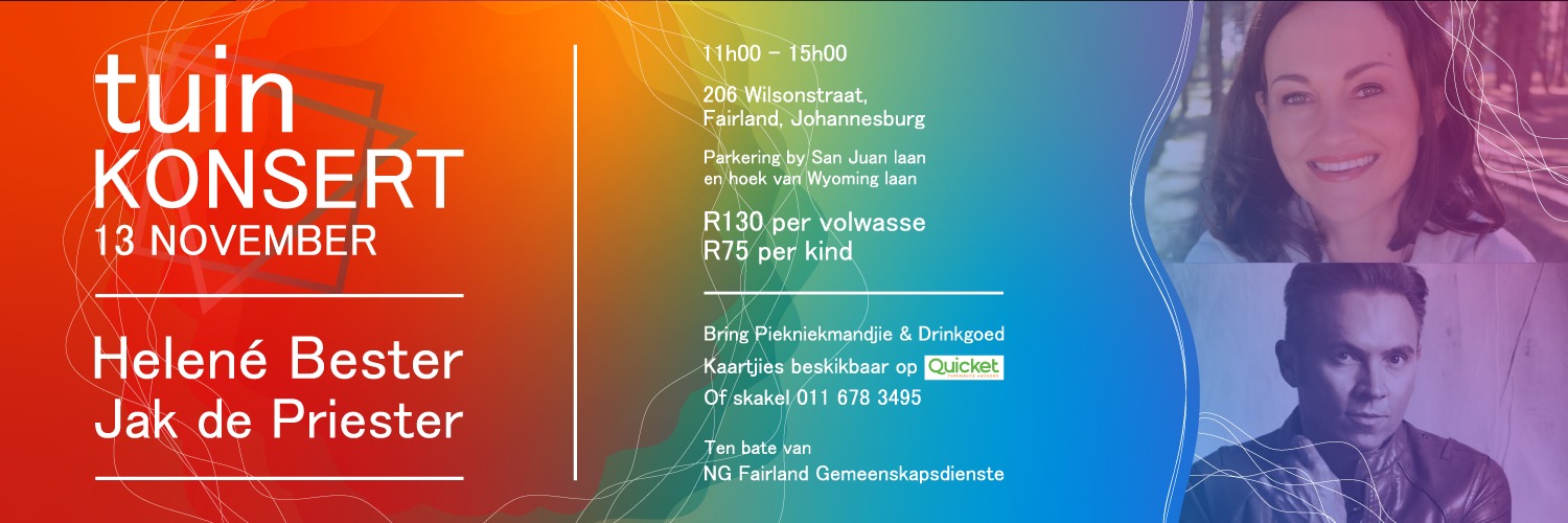 Tuinkonsert met Jak de Priester en Helené Bester