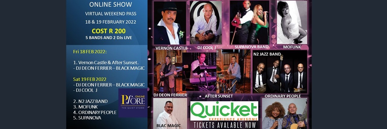 Enjoy a Virtual Jazz/Funk VALENTINES WEEKEND EXTRAVANGANZA from the comfort of your home.