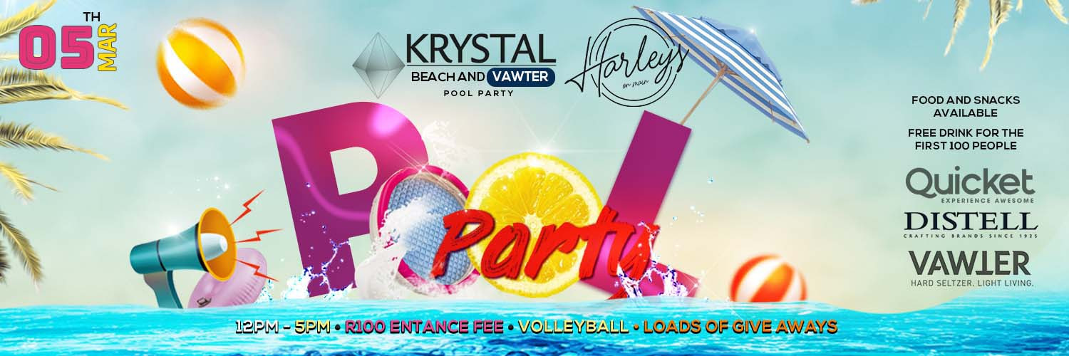Pool Party by Krystal Beach Hotel , Distell and Harleys on Main