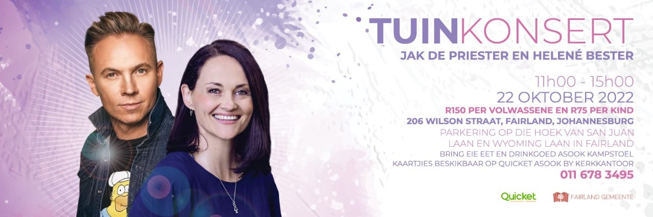 Tuinkonsert met Jak de Priester en Helenè Bester