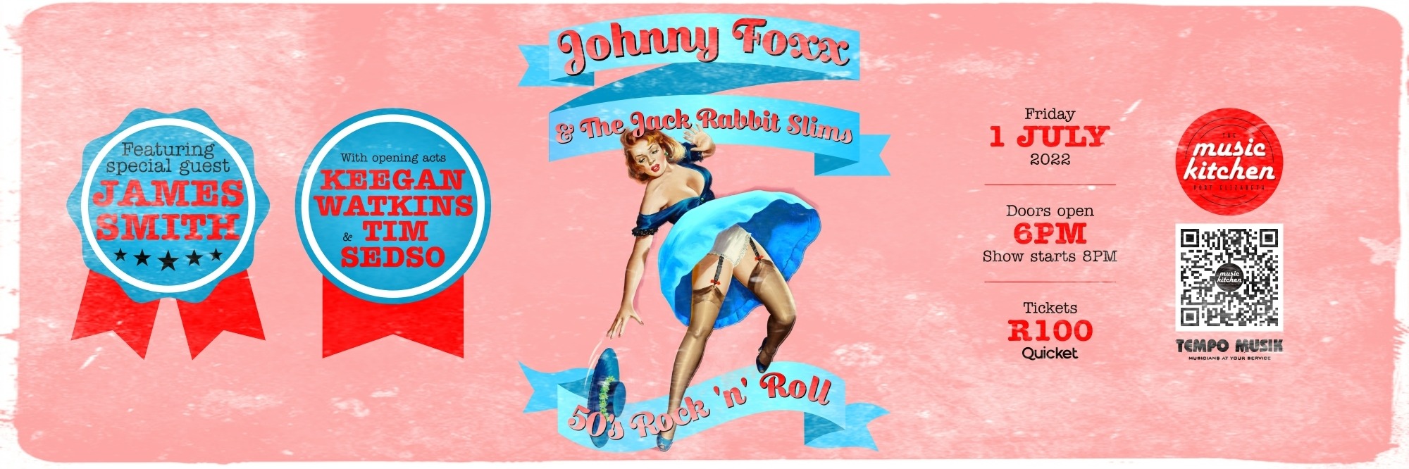 Johnny Foxx & The Jack Rabbit Slims live at The Music Kitchen Fri 1st July 2022