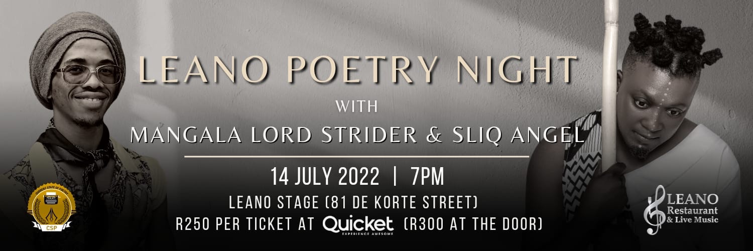 Leano Poetry Night with Mangala Lord Strider and Sliq Angel