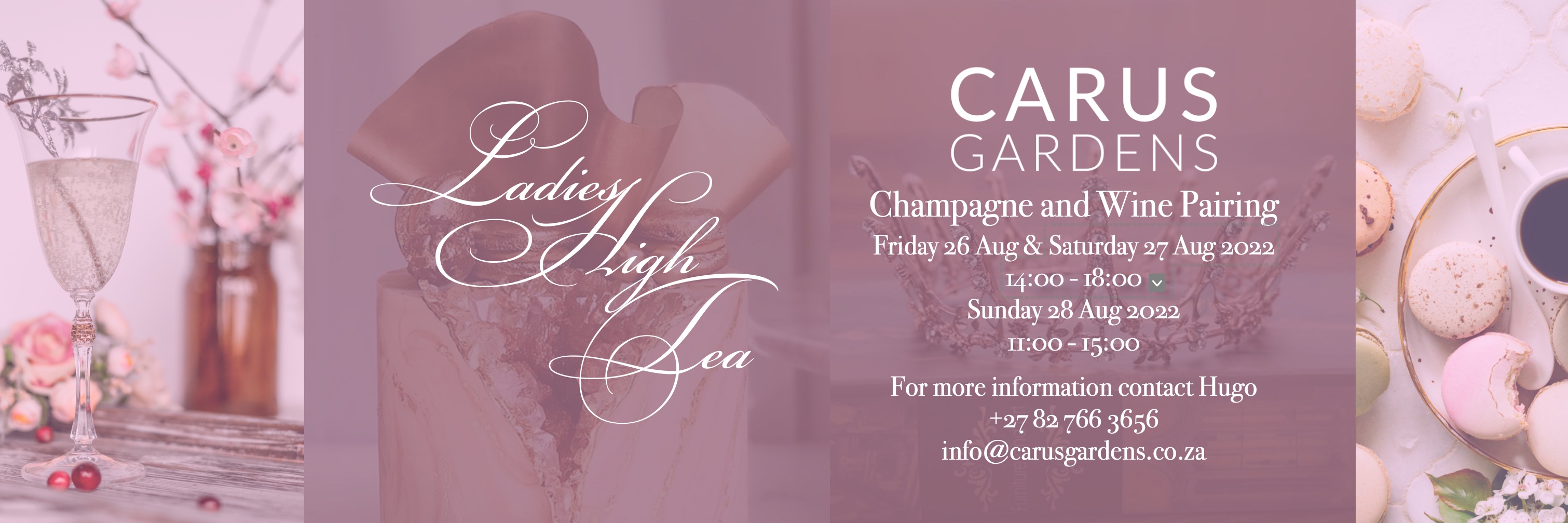 Ladies High Tea - Champagne and Wine Tasting, Friday 26 August