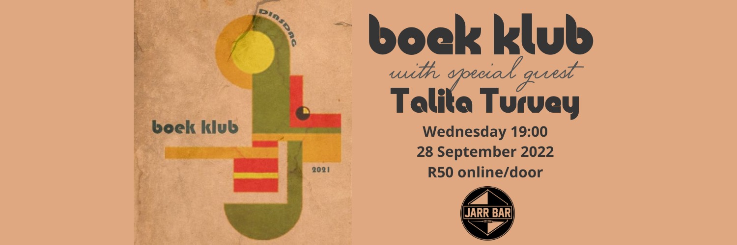 Boek Klub with special guest Talita Turvey Live at JARR Bar Pretoria