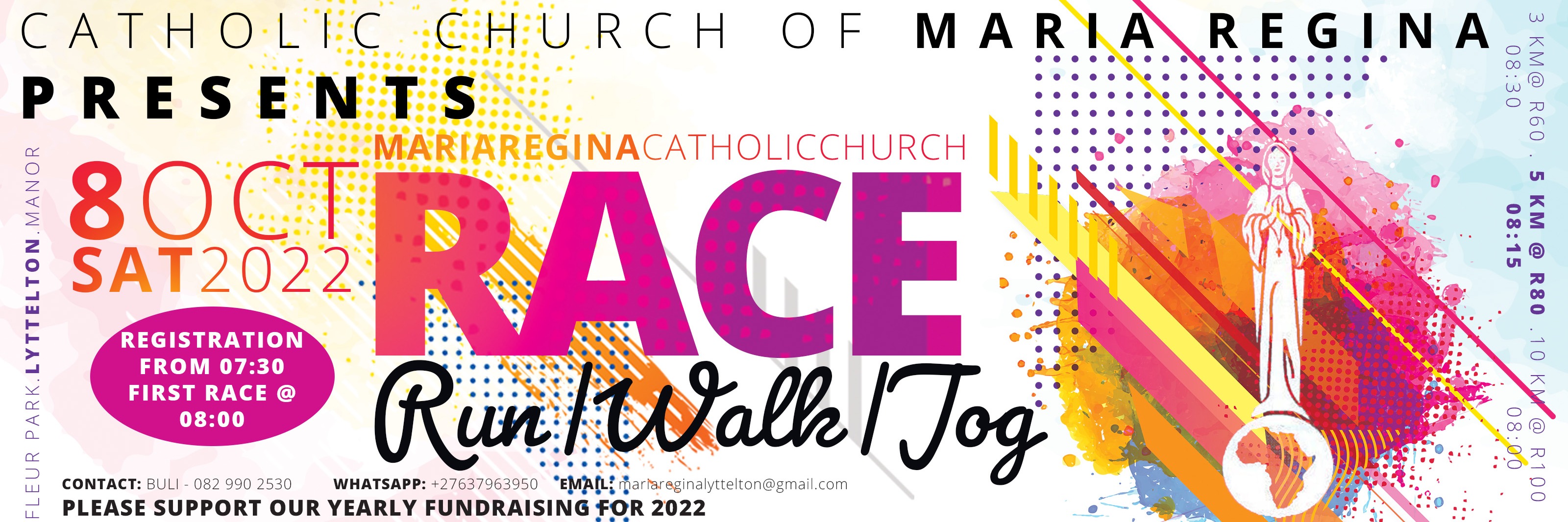 Catholic Church of Maria Regina RACE come run | walk | jog with us!