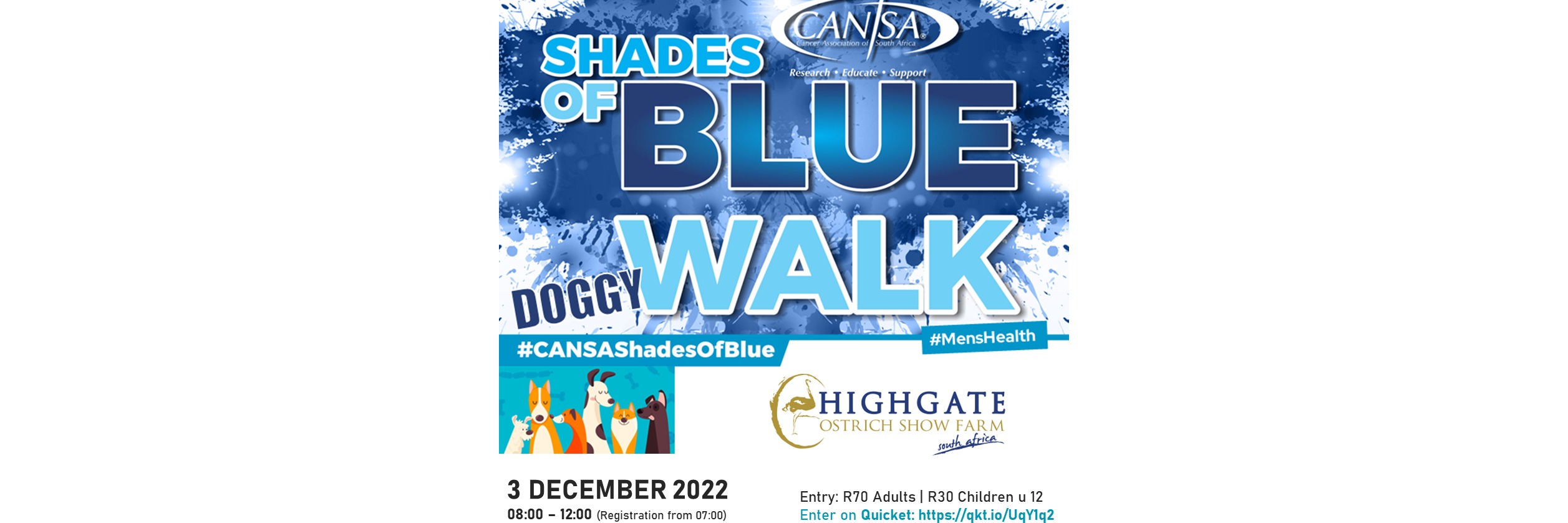 CANSA Shades Of Blue Doggy Walk Oudtshoorn