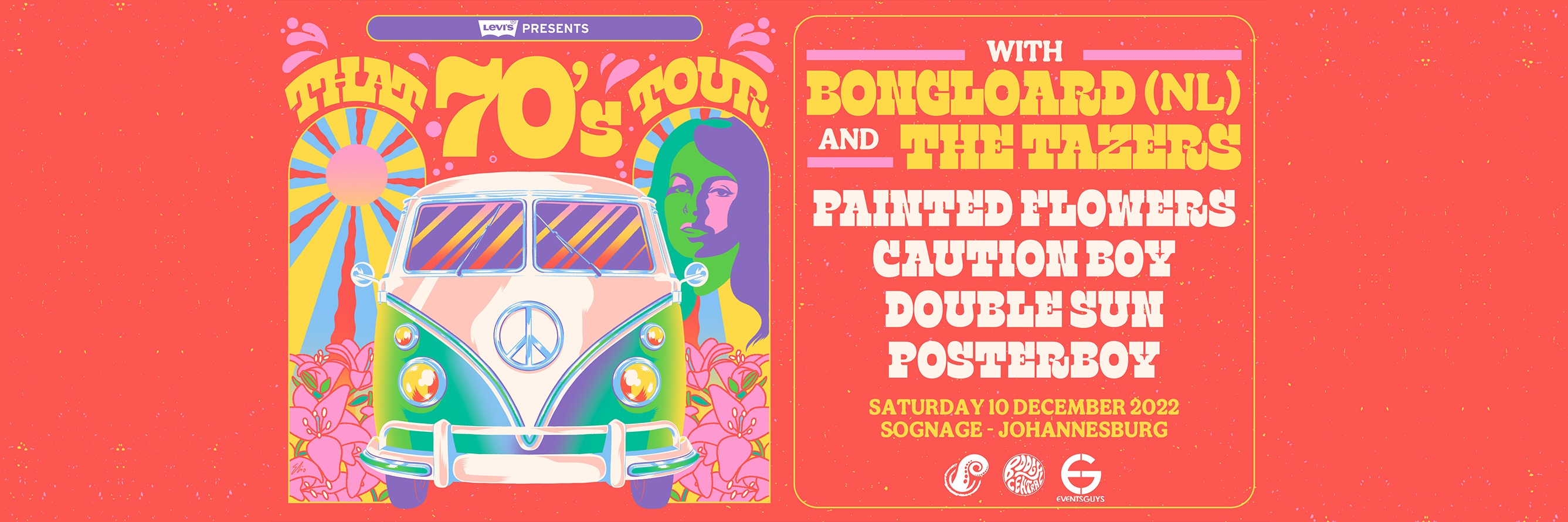 That 70's Tour (JHB) - Bongloard (NL), The Tazers, Painted Flowers & More Live at Sognage