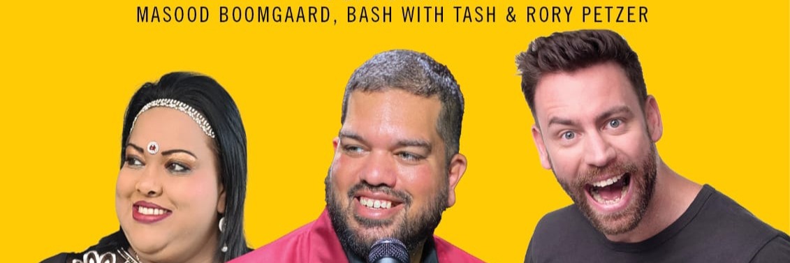 Durban Comedy JOL ft Masood Boomgaard, Bash with Tash & Rory Petzer LIVE in Umhlanga 20 & 21 Dec 2022