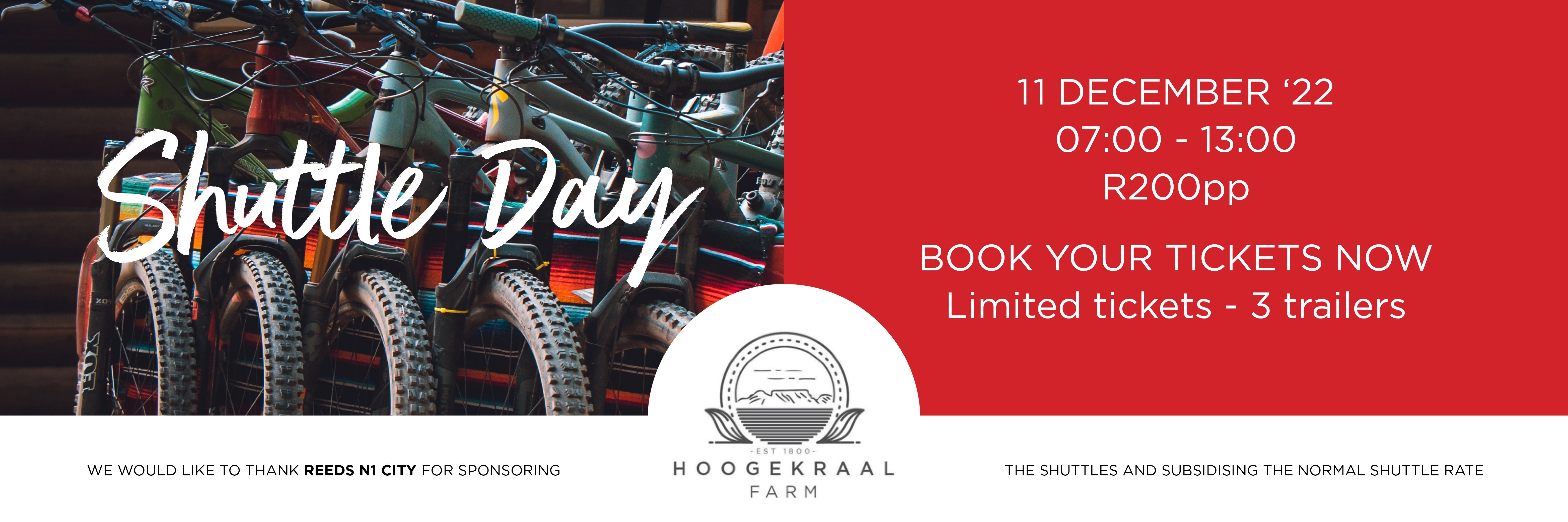 SHUTTLE DAY - HOOGEKRAAL FARM - 11 DECEMBER 